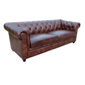 Abbyson Chesterfield Leather Sofa
